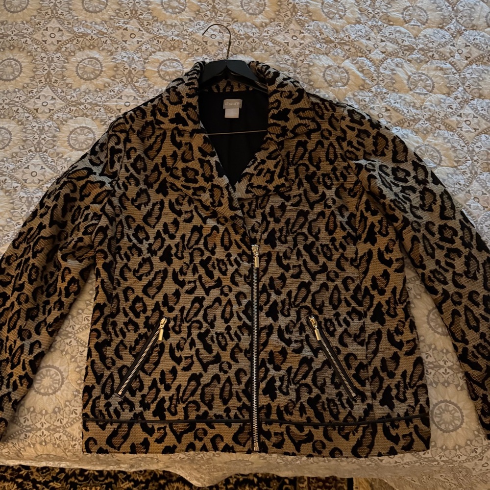 Chico's Leopard Pattern Jacket - image 1